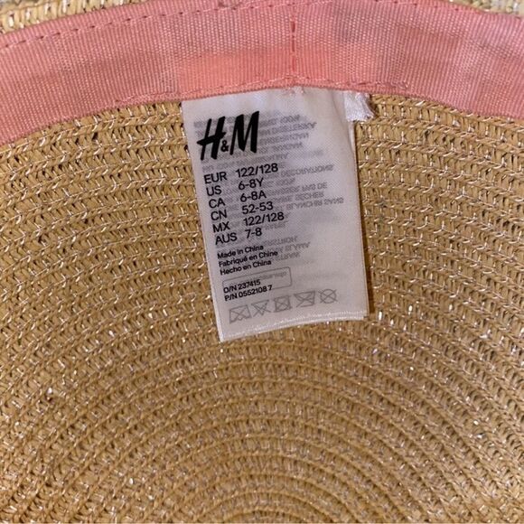 Zara/H&M  Girls Beige Straw Bag & Hat(6-8yrs) - Picture 6 of 8